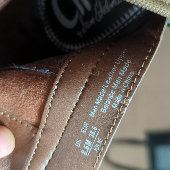 Circus by Sam Edelman Jolie Brown Leather Fringe Booties, size 8.5 - Picture 6 of 6